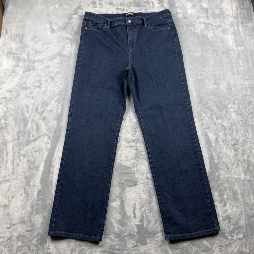 Buffalo David Bitton Alyssa High Rise Straight Leg Jeans Dark Wash 12/32